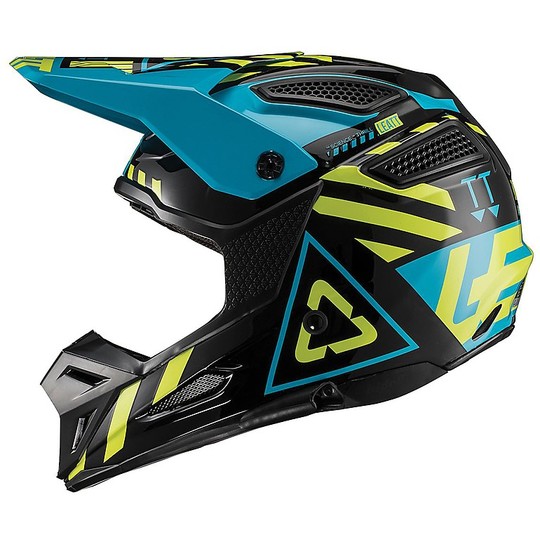 Moto Cross Enduro helmet in Fiber Leatt GPX 5.5 V19.1 Black Lime