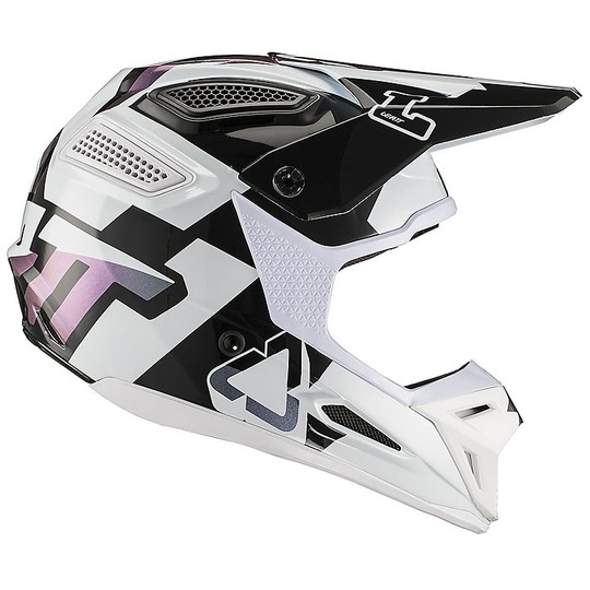 Moto Cross Enduro helmet in Fiber Leatt GPX 5.5 V19.1 White Black