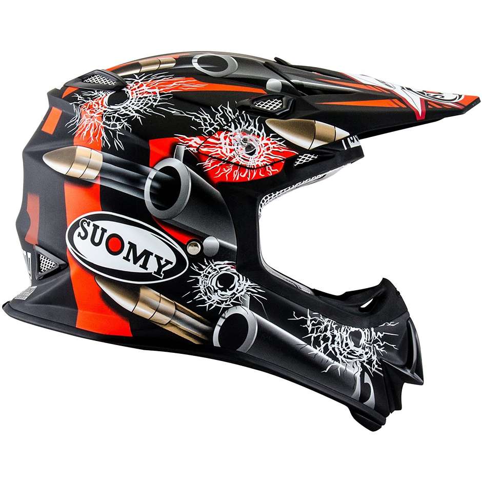 Moto Cross Enduro Helmet IN FIBER Suomy MR JUMP BULLET Matt Black