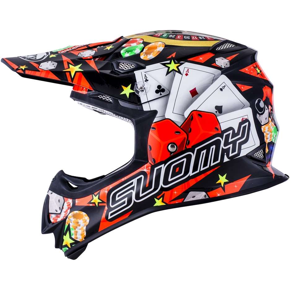 Moto Cross Enduro Helmet IN FIBER Suomy MR JUMP JACKPOT Black