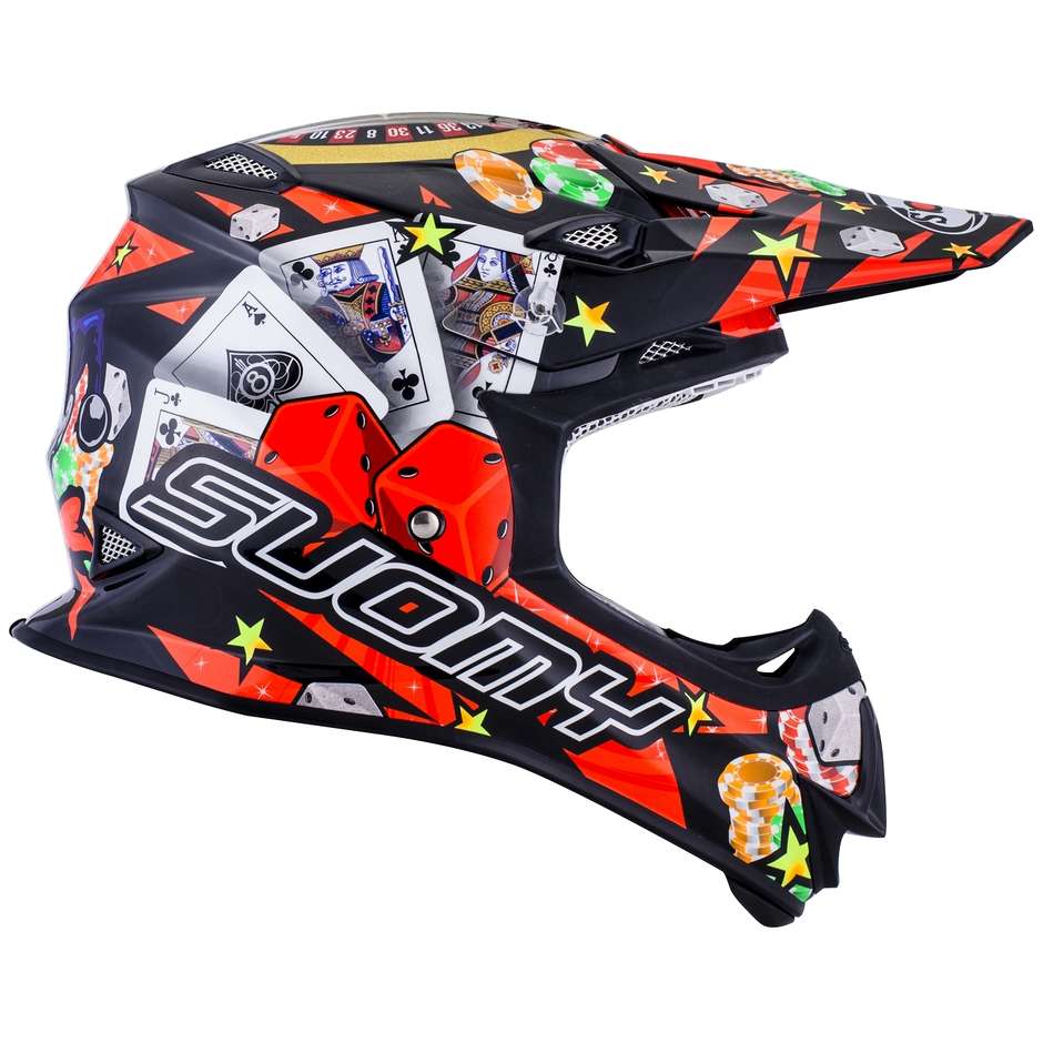 Moto Cross Enduro Helmet IN FIBER Suomy MR JUMP JACKPOT Black