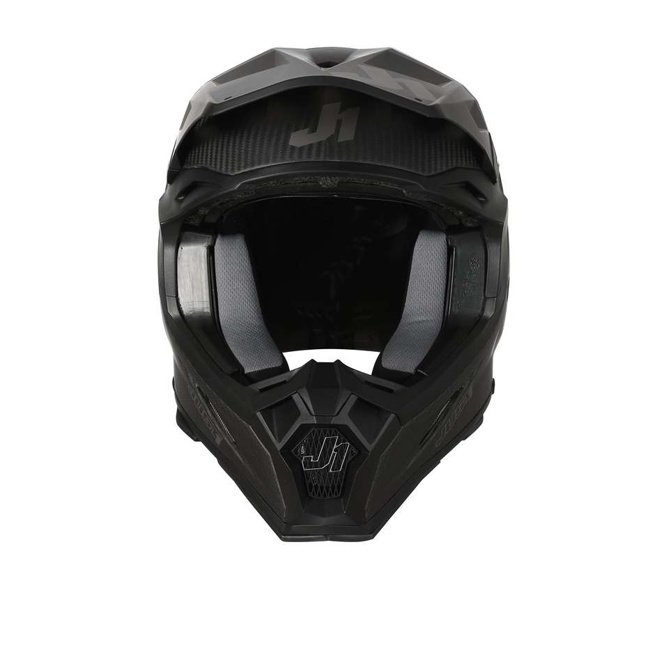 Moto Cross Enduro Helmet in Just1 J22 SOLID Carbon Matt Carbon