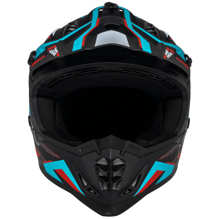 Moto Cross Enduro helmet iXS 363 2.0 Matt Black Red Oil