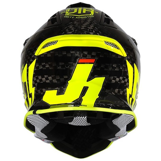 Moto Cross Enduro Helmet Just1 J12 Carbon PRO RACER Fluo Carbon Yellow