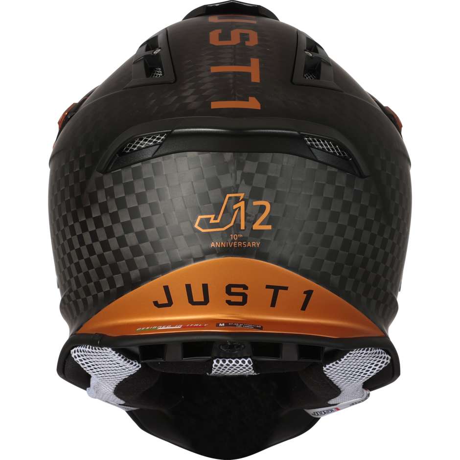 Moto cross Enduro helmet Just1 J12 Pro 10th Bronze White Black Carbon