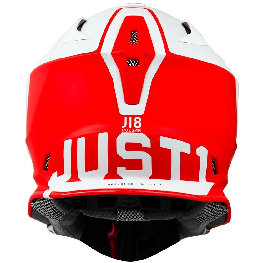 Moto Cross Enduro Helmet Just1 J18 + MIPS PULSAR White Red Matt