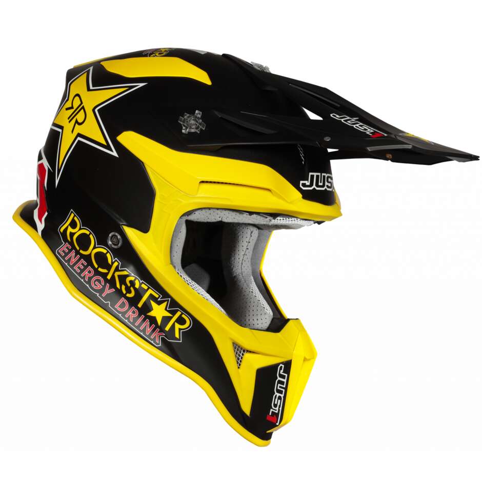 Moto Cross Enduro Helmet Just1 J18 Mips Rockstar Opaque