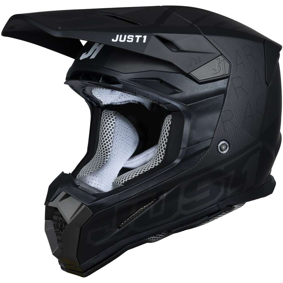 Moto Cross Enduro Helmet Just1 J22-f Dynamo Titanium Black