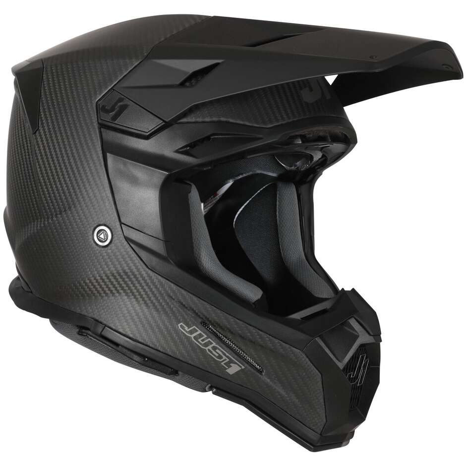 Moto Cross Enduro Helmet Just1 J22 Solid Carbon Matt 22.06