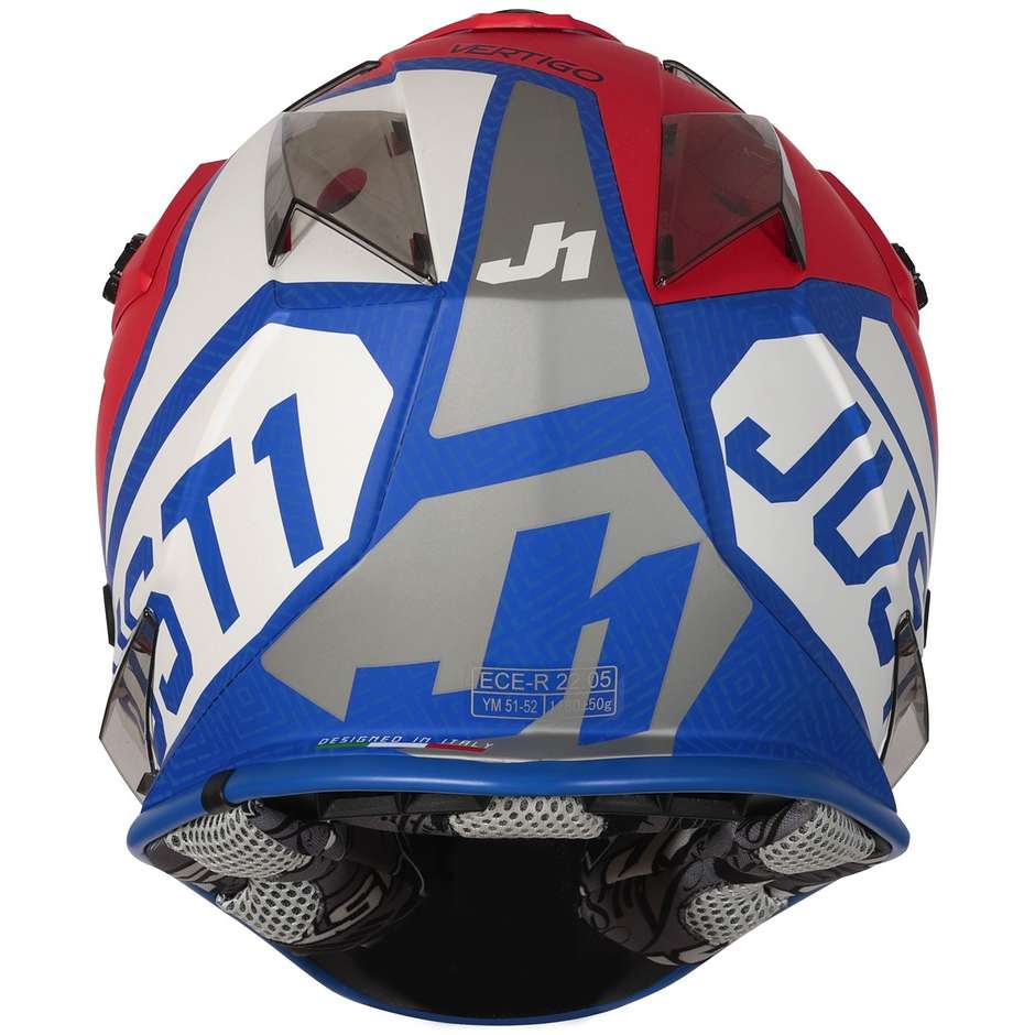 Moto Cross Enduro Helmet Just1 J32 VERTIGO Blue White Red