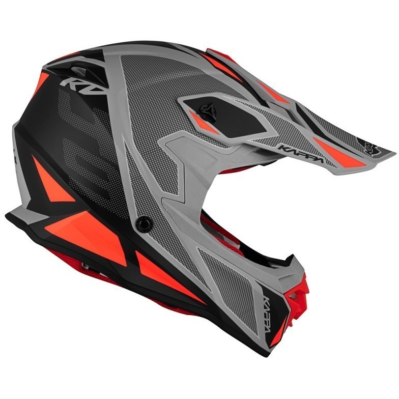 Moto Cross Enduro Helmet Kappa KV49 Shock Matt Black Orange