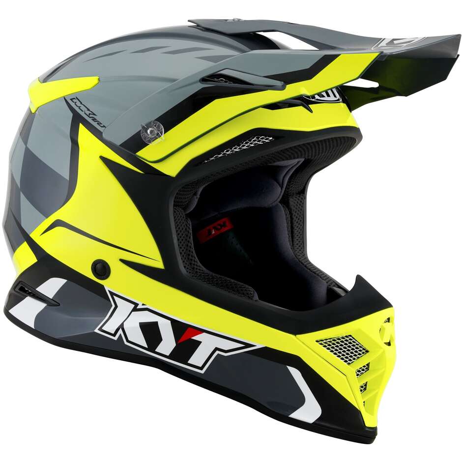 Moto Cross Enduro Helmet Kyt SKYHAWK GLOWING Anthracite Yellow