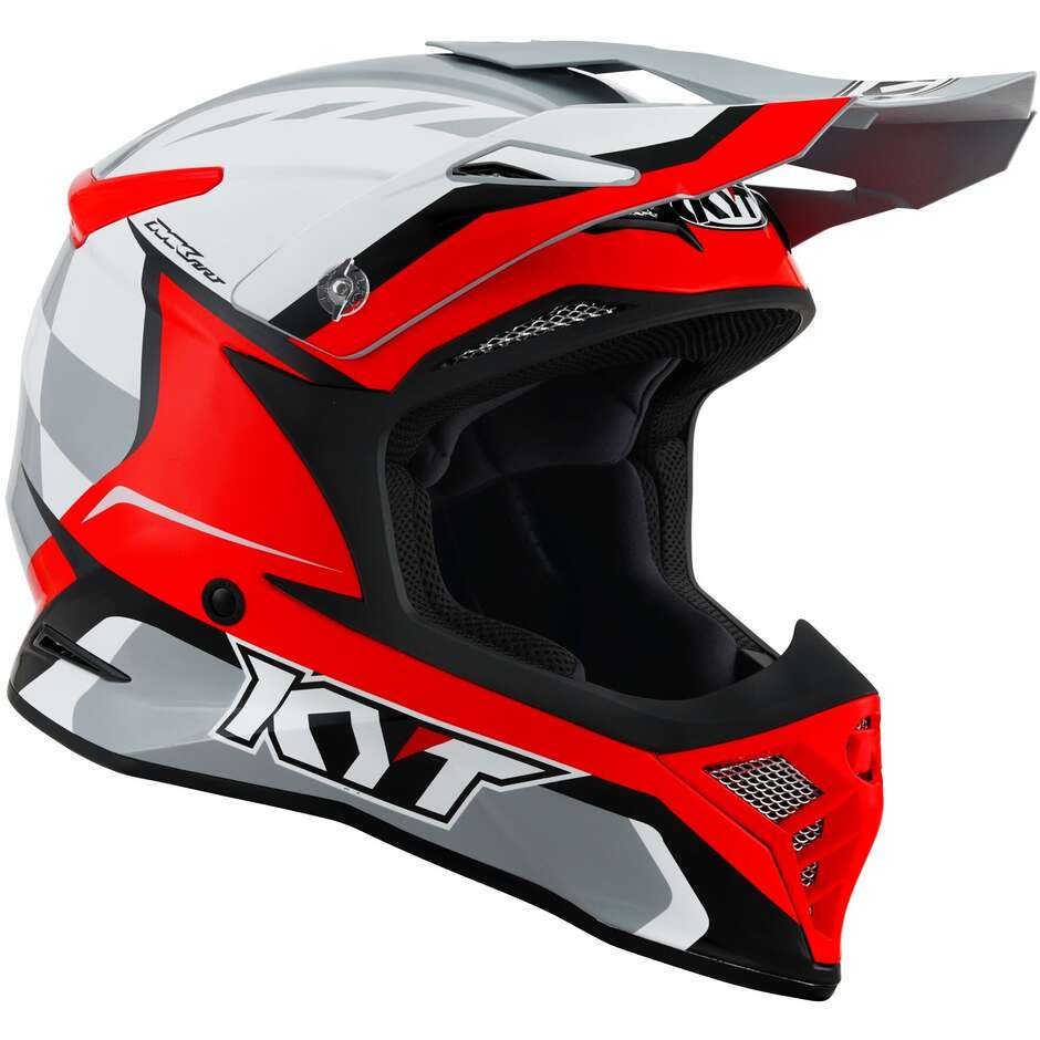 Moto Cross Enduro Helmet Kyt SKYHAWK GLOWING White Red