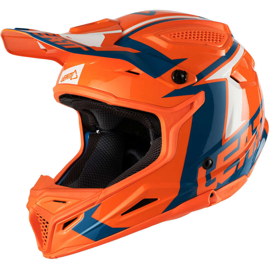 Moto Cross Enduro helmet Leatt GPX 4.5 v20 Orange Denim