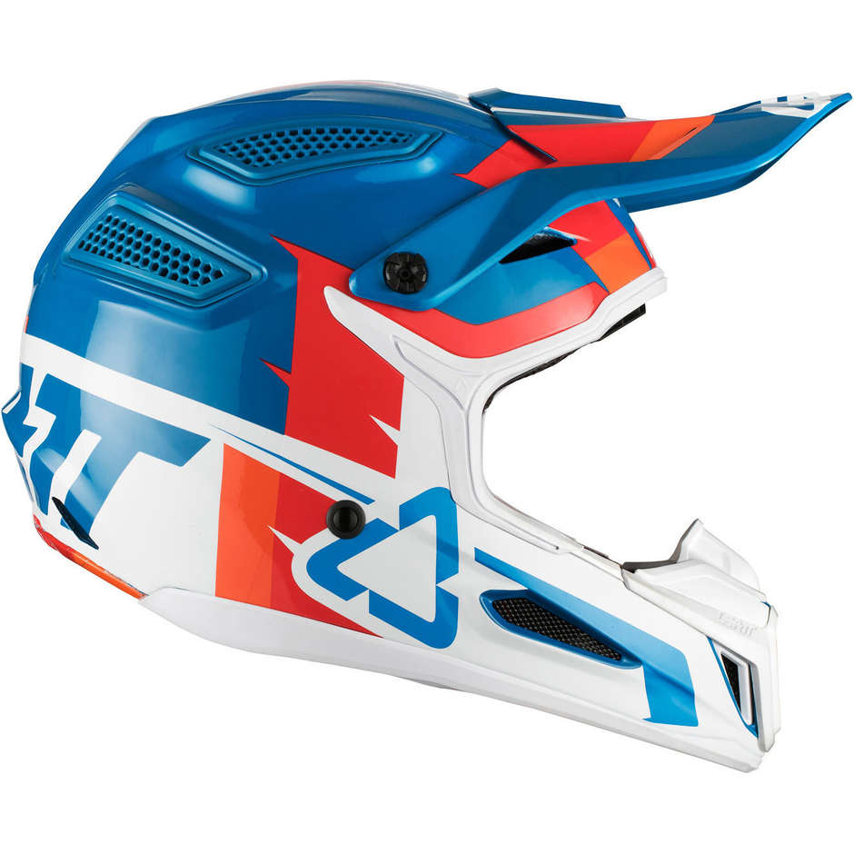 Moto Cross Enduro helmet Leatt GPX 5.5 v10 Blue White