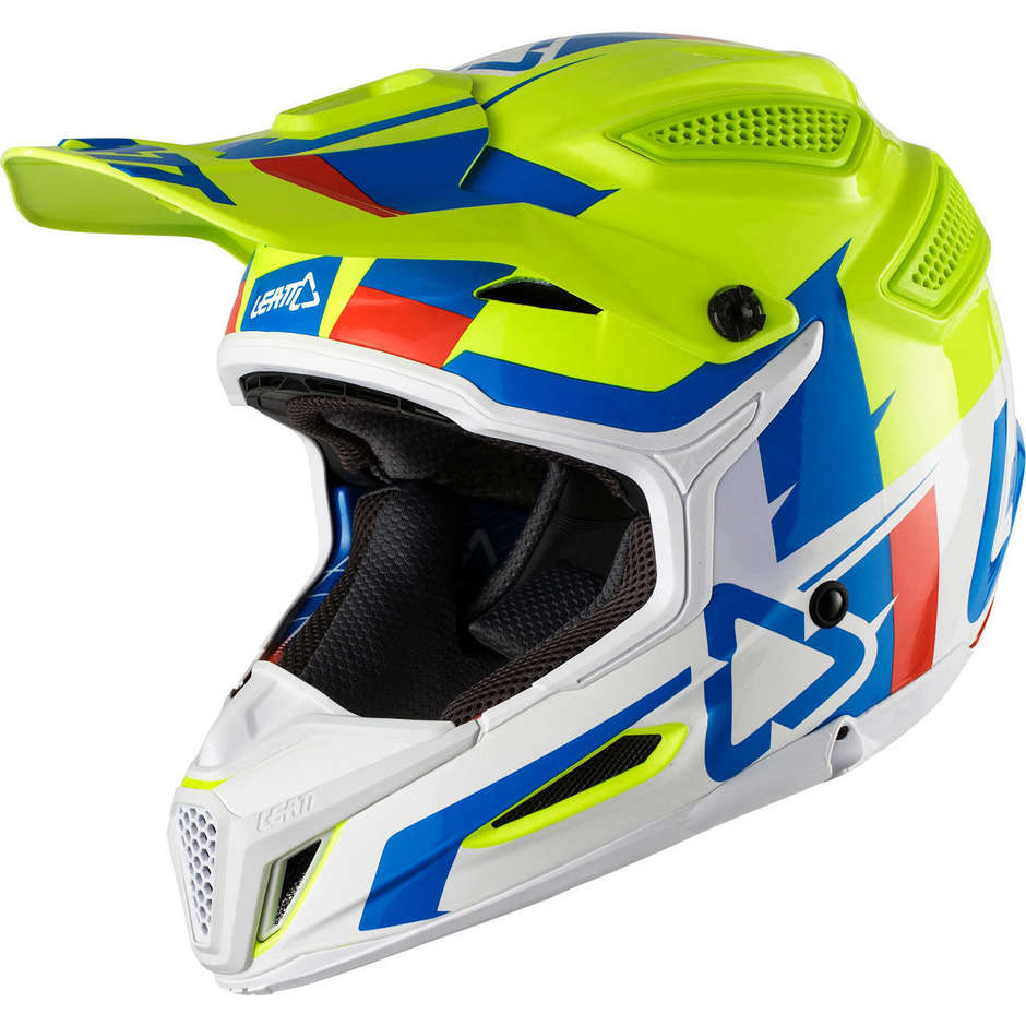 Moto Cross Enduro helmet Leatt GPX 5.5 v10 Lime White