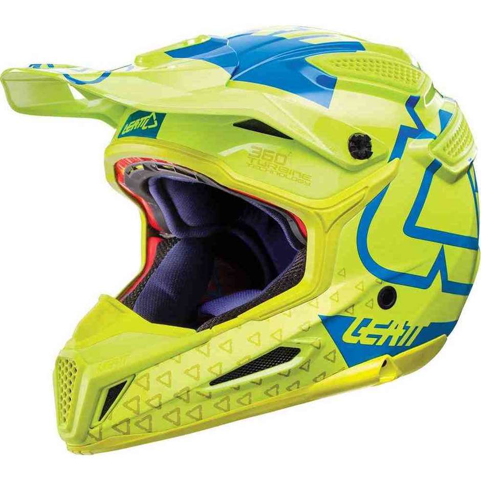 Moto Cross Enduro helmet Leatt GPX 5.5 v15 Lime Blue