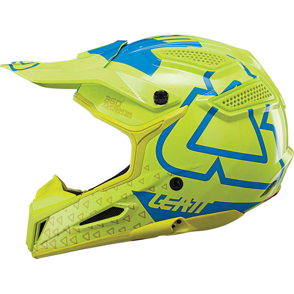 Moto Cross Enduro helmet Leatt GPX 5.5 v15 Lime Blue