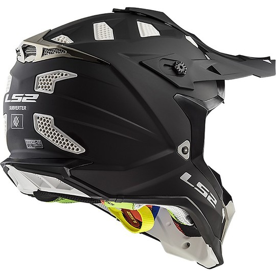 Moto Cross Enduro Helmet LS2 MX 470 Black Opcao Subverter