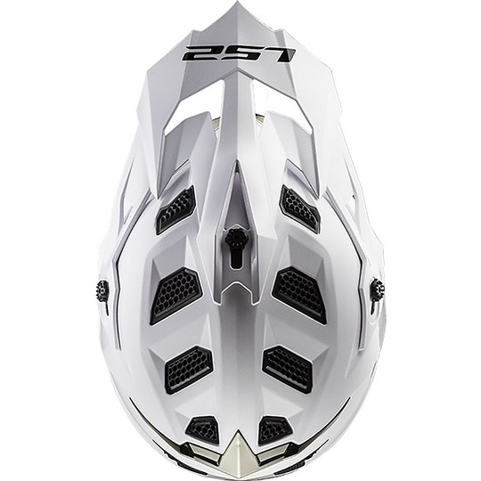 Moto Cross Enduro Helmet LS2 MX 470 White Gloss Subverter