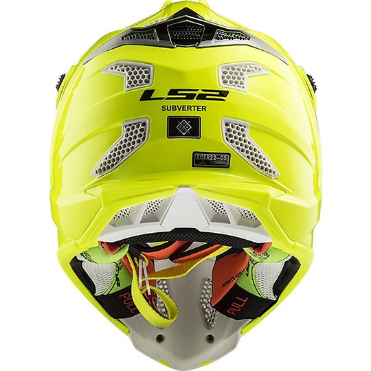 Moto Cross Enduro Helmet LS2 MX 470 Yellow Fluo Subverter