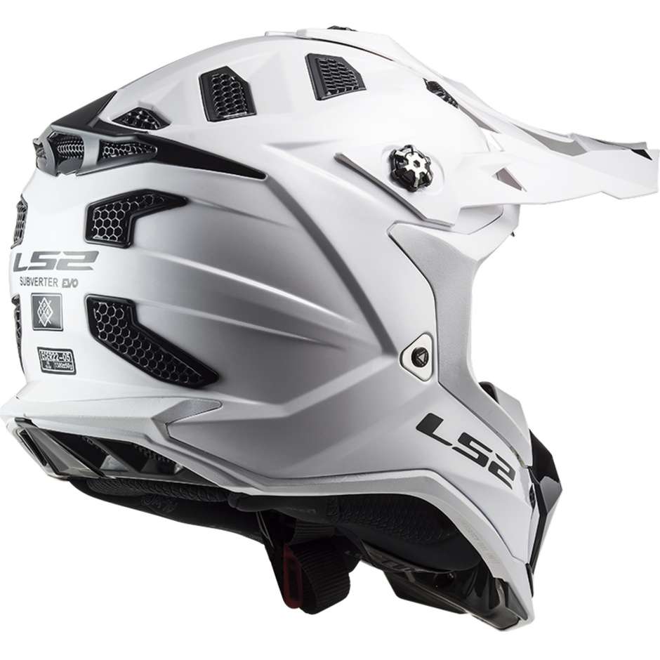 Moto Cross Enduro helmet Ls2 MX700 SUBVERTER EVO Solid White