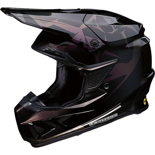 Moto Cross Enduro helmet Moose Racing FI Session Agroid Iridescent