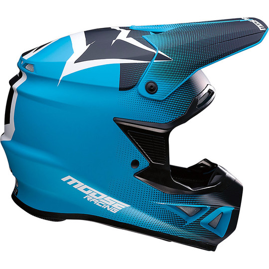 Moto Cross Enduro helmet Moose Racing FI Session Agroid Navy Blue