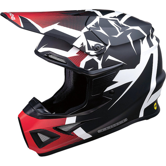 Moto Cross Enduro helmet Moose Racing FI Session Agroid Red Black