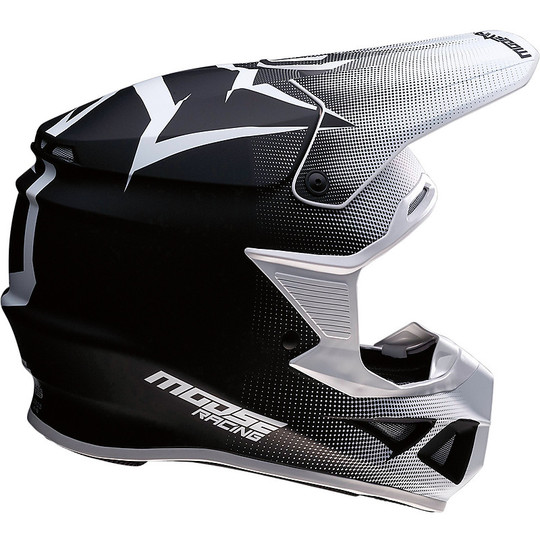 Moto Cross Enduro helmet Moose Racing FI Session Agroid White Black