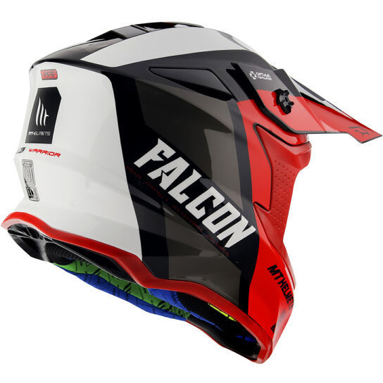 Moto Cross Enduro Helmet MT Helmets FALCON Warrior C5 Red Pearl