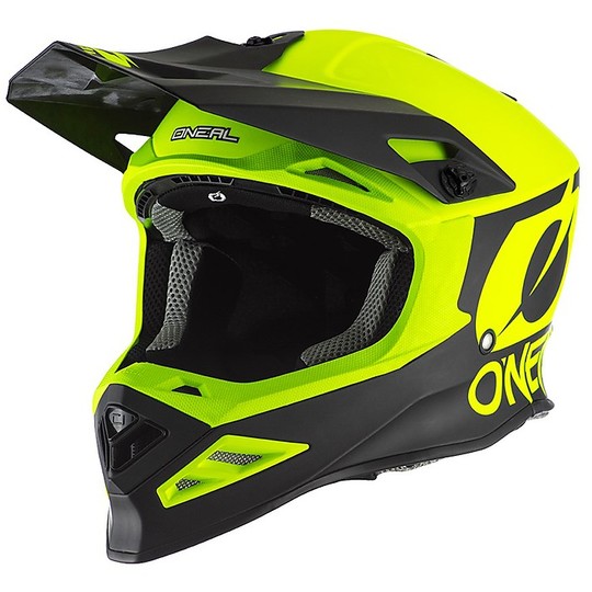 Moto Cross Enduro Helmet O'neal 8 Series 2T Yellow Fluo