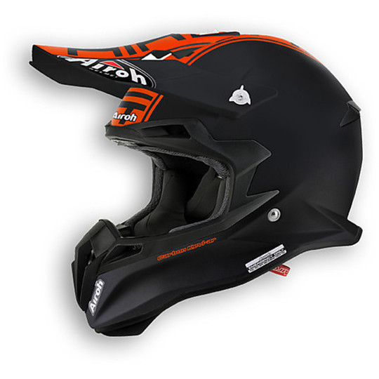 Moto Cross Enduro Helmet Orange Matt Com Terminator 2.1
