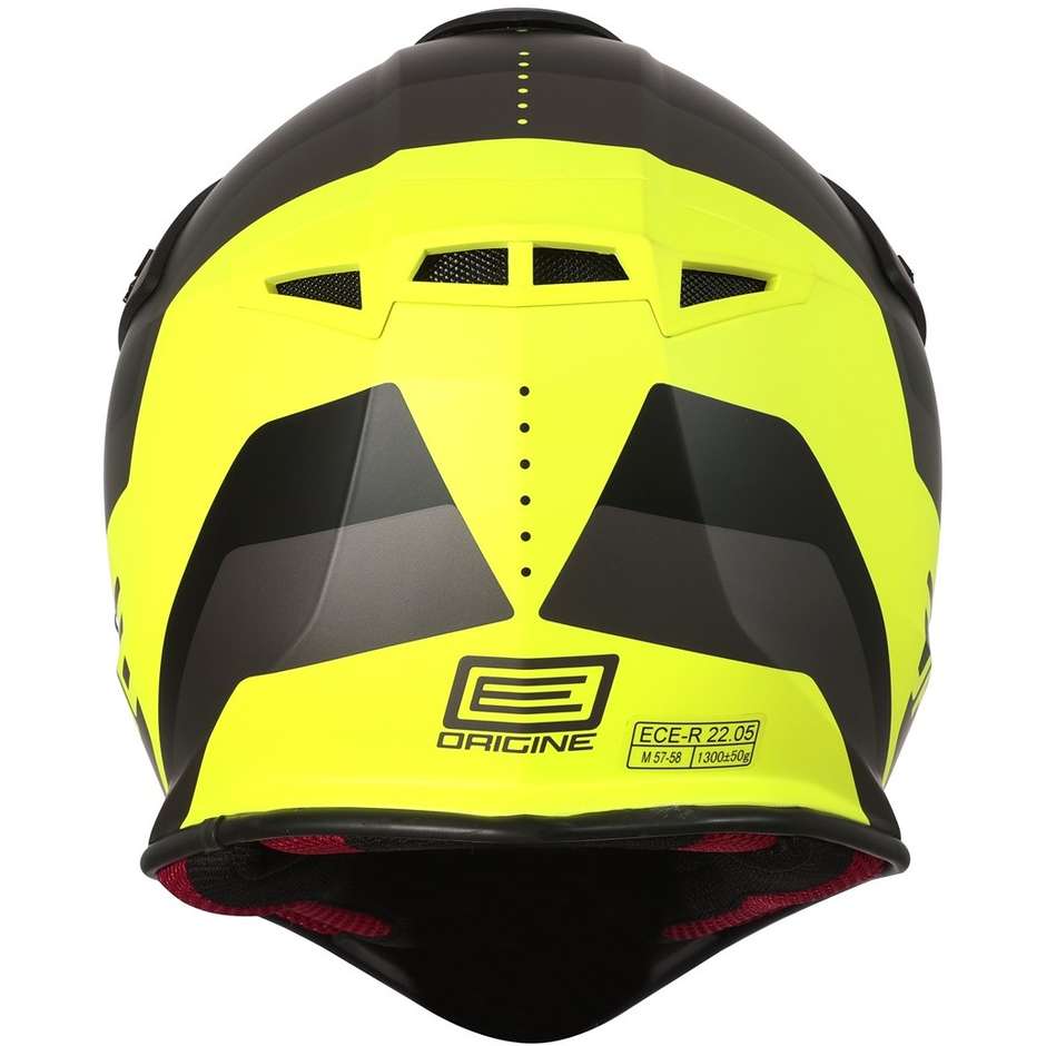 Moto Cross Enduro Helmet Origin HERO MX Matt Black Fluo Yellow