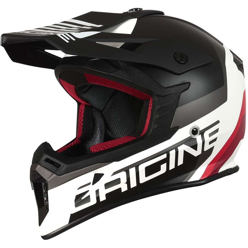 Moto Cross Enduro Helmet Origin HERO MX Matt Black Red White