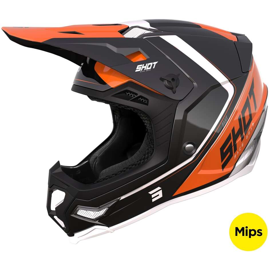 Moto Cross Enduro Helmet Shot CORE FAST Pearl Orange