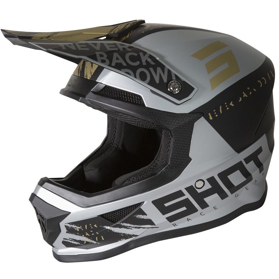 Moto Cross Enduro Helmet Shot Furios Draw Matt Gold