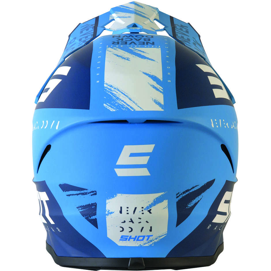 Moto Cross Enduro Helmet Shot Furios DrawBlu Matt