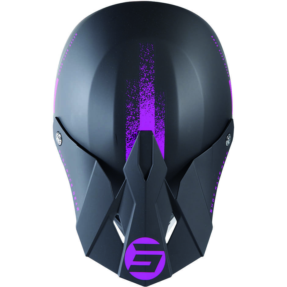 Moto Cross Enduro Helmet Shot Furios Raw 2.0 Black Fuchsia