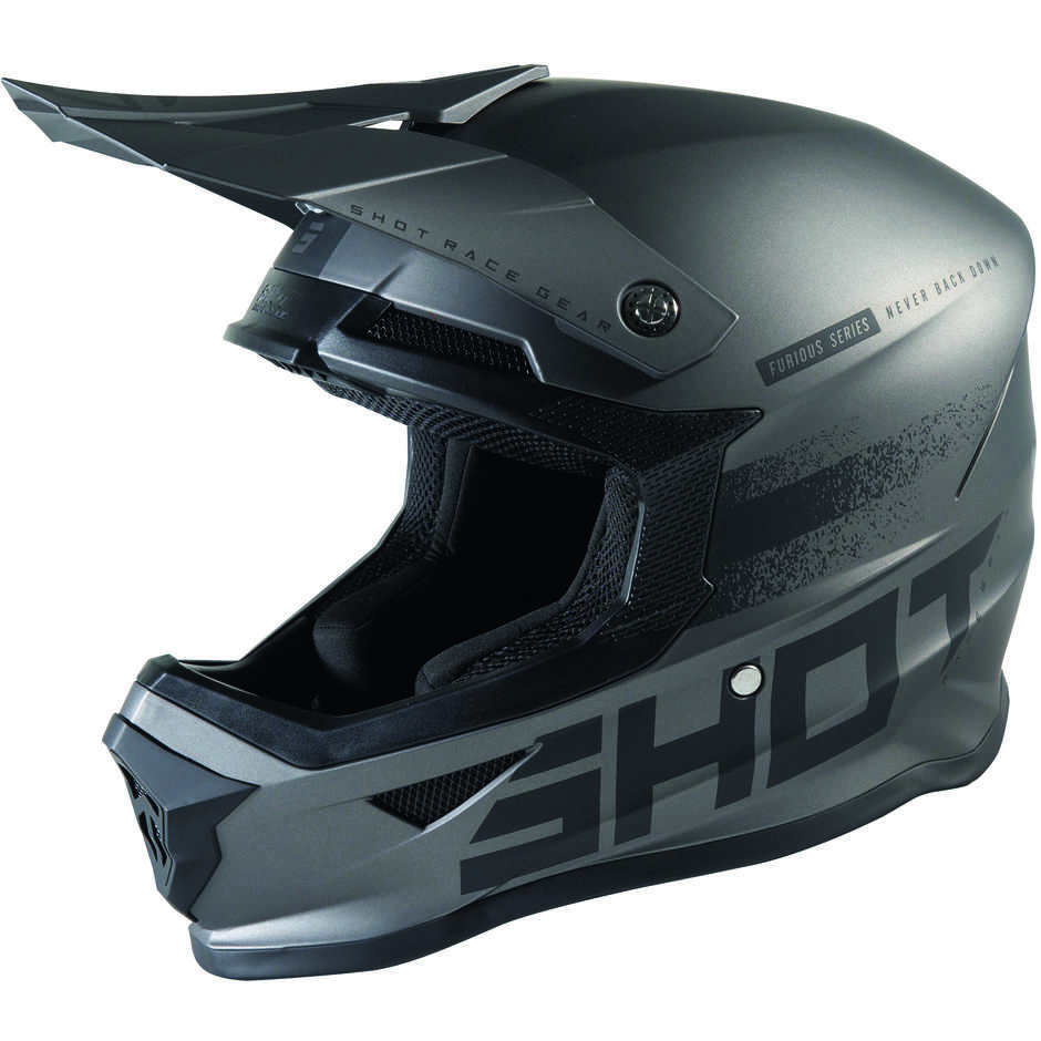 Moto Cross Enduro Helmet Shot Furios Raw 2.0 Black gunmetal
