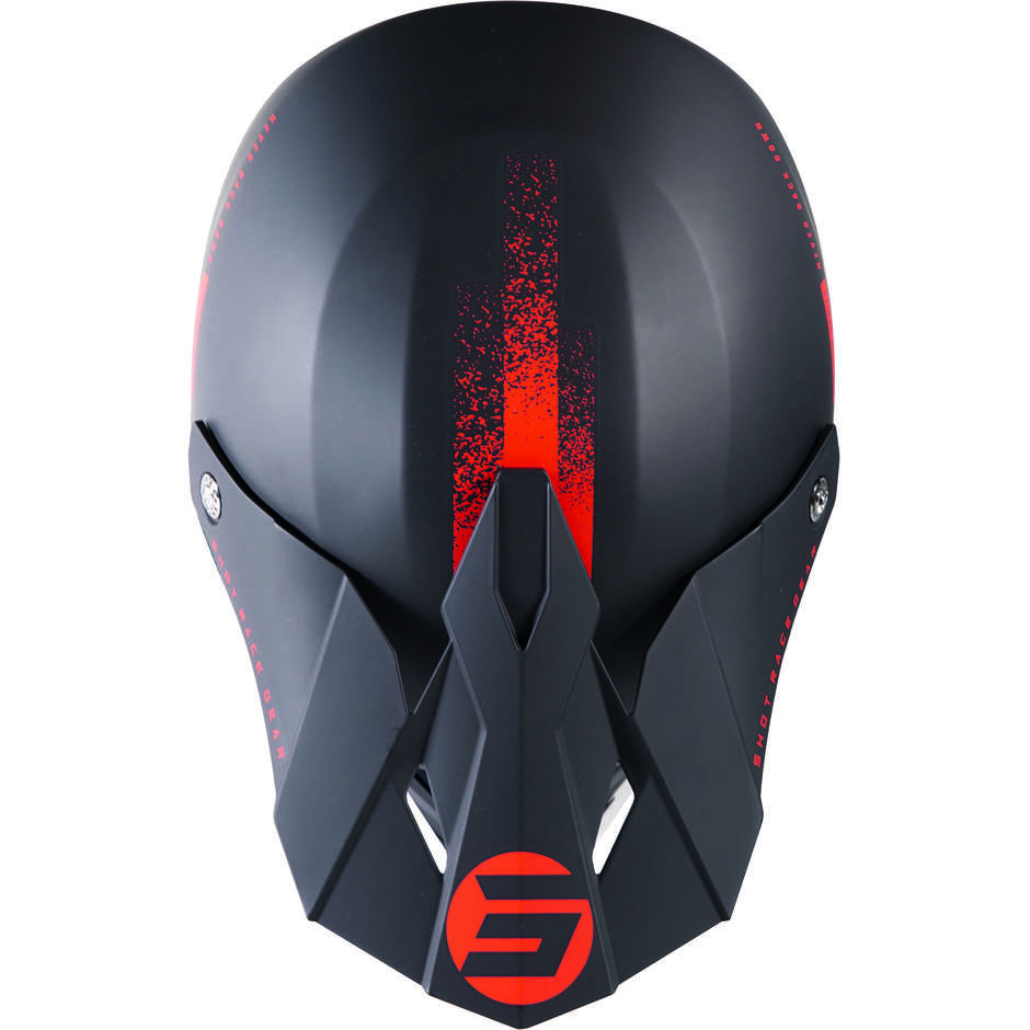 Moto Cross Enduro Helmet Shot Furios Raw 2.0 Matt Black Red
