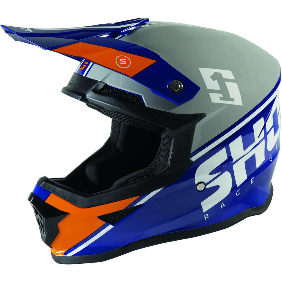 Moto Cross Enduro Helmet Shot Furios Spirit Navy Blue