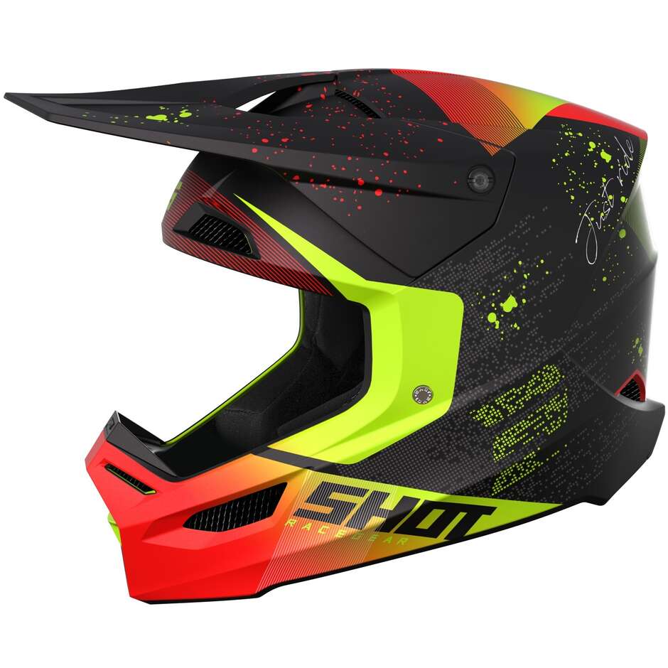Moto Cross Enduro Helmet Shot FURIOUS MATRIX Matt Red
