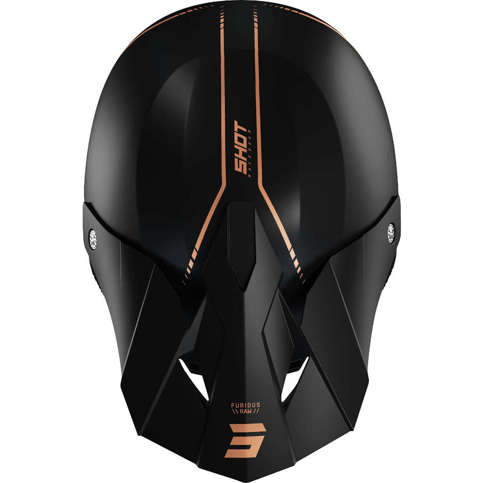 Moto Cross Enduro Helmet Shot FURIOUS RAW 3.0 Matt Black Bronze
