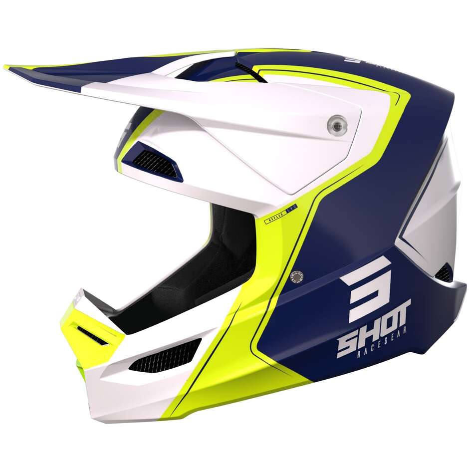 Moto Cross Enduro Helmet Shot FURIOUS REFLEX Glossy Blue