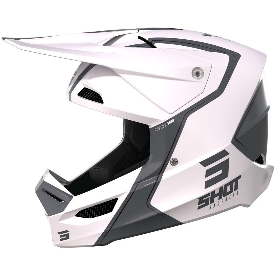Moto Cross Enduro Helmet Shot FURIOUS REFLEX Glossy White