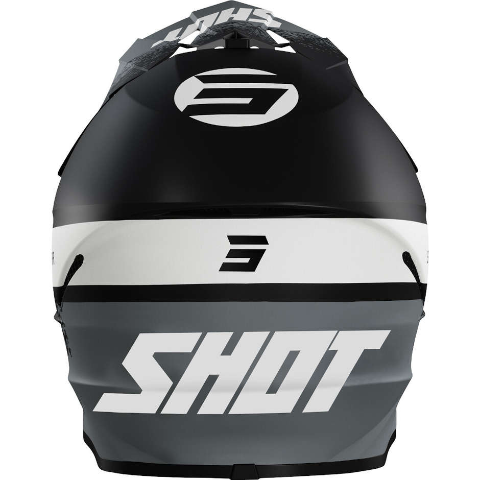 Moto Cross Enduro Helmet Shot FURIOUS ROLL Black Matt Gray