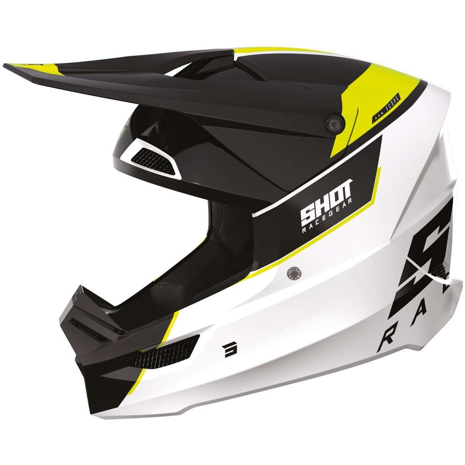 Moto Cross Enduro Helmet Shot FURIOUS SCOPE Neon Yellow Glossy
