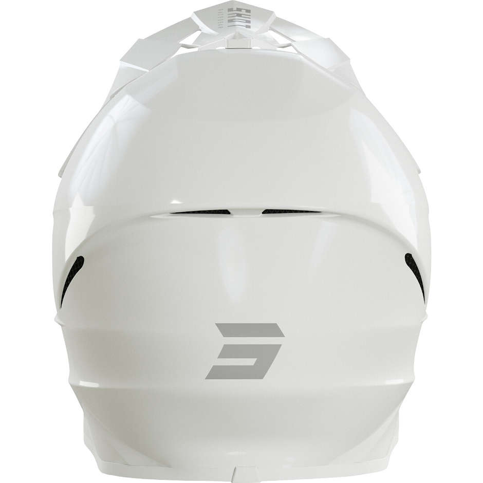 Moto Cross Enduro Helmet Shot FURIOUS SOLID Glossy White 2.0