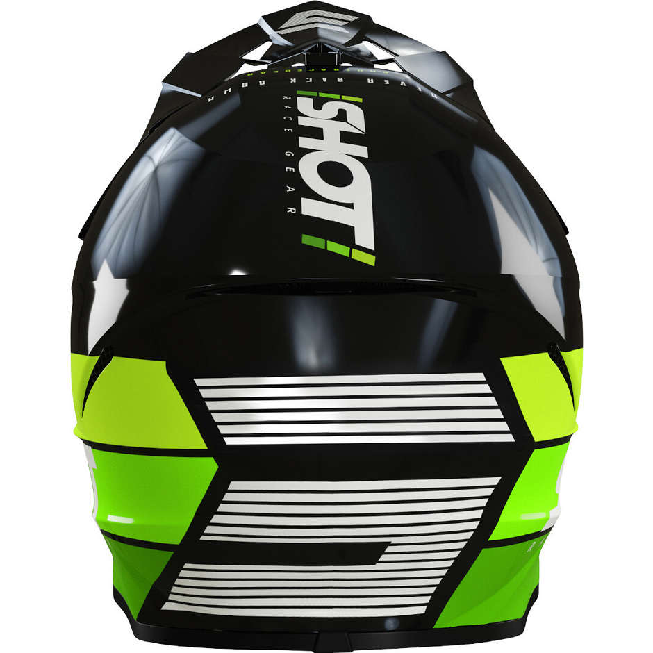 Moto Cross Enduro Helmet Shot FURIOUS STORY Glossy Green